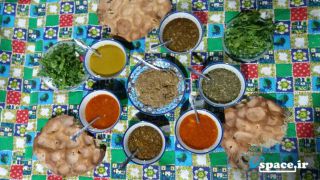 غذاهای لذیذ اقامتگاه بوم گردی خونه سنگی - شهربابک - روستای میمند